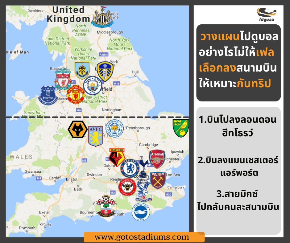 แผนที่ พรีเมียร์ลีก 2021 2022