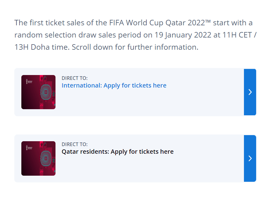 ซื้อตั๋วฟุตบอลโลก กาตาร์ 2022 ราคา